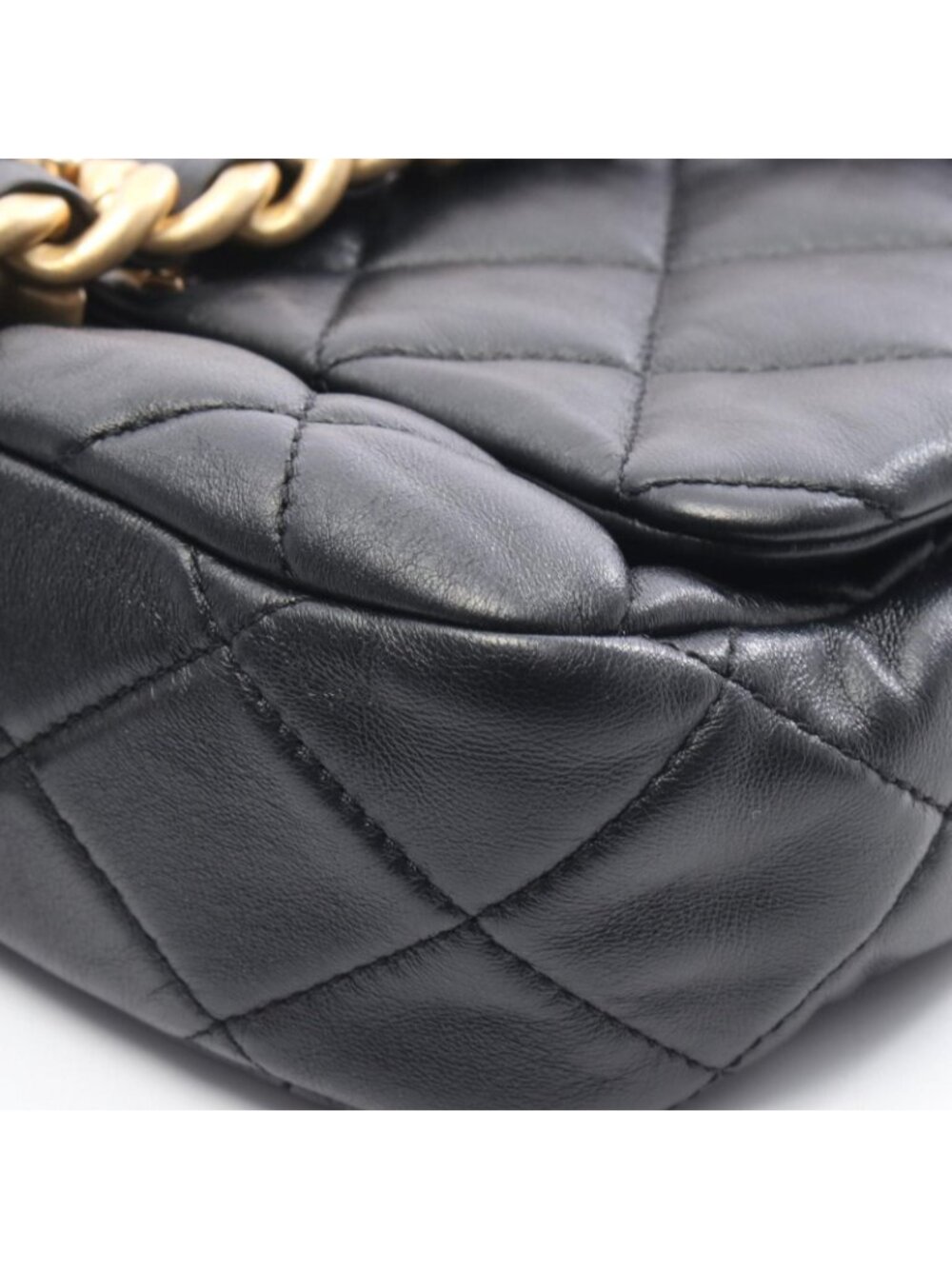 Chanel Shoulder Bag Quilted Small Flap Black Leather - Picture 6 of 6